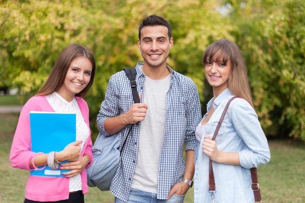 Outdoor portrait of a smiling students