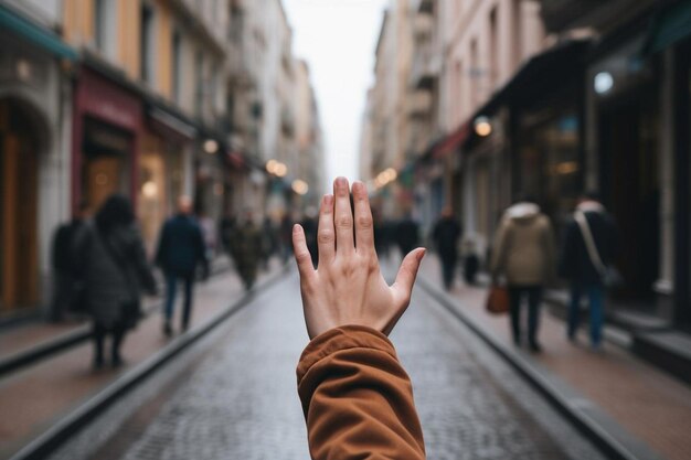 Уличная красота рук на открытом воздухе