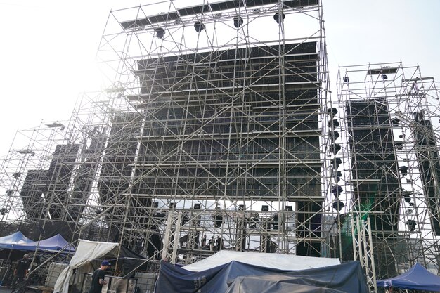 Outdoor stucture backstage concert, Bangkok, Thailand.