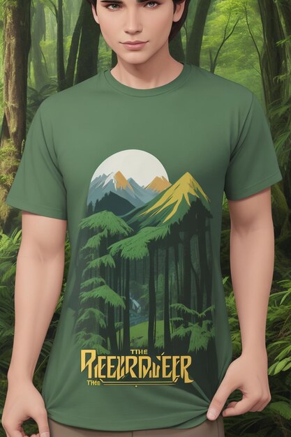 Foto t-shirt outdoor design t-shirt avventura t-shirt campeggio t-shirt design amazon mountain t-shirt