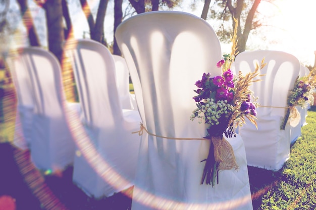 Outdoor wedding decoration