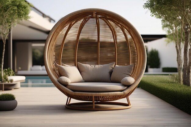 outdoor with circle chair