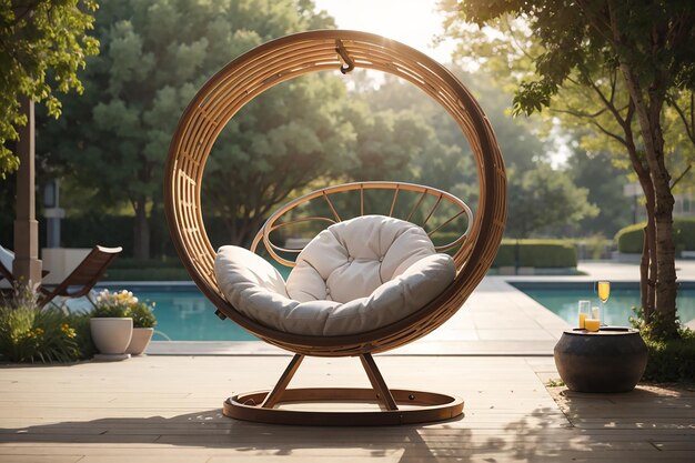 outdoor with circle chair