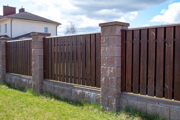 Outdoor wooden fence