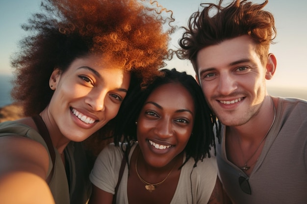 Outdoors bonding young friendship portrait group women men happy caucasian friends people smiling summer horizontal black fun laughing togetherness