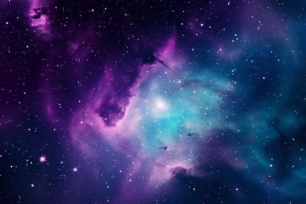 Outer Space Galaxy with Stars Ai generative