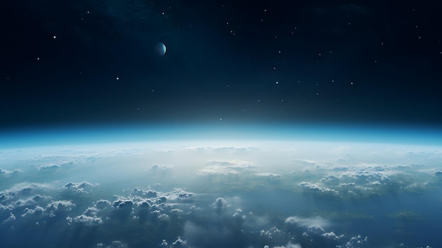 outer space stratosphere and troposphere background