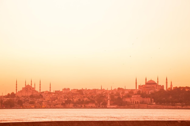 Outer view of Ottoman style mosque in Istanbul