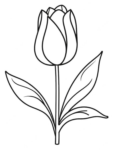 outline of a beautiful flower