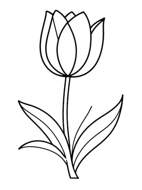 outline of a beautiful flower
