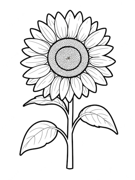 outline of a beautiful flower