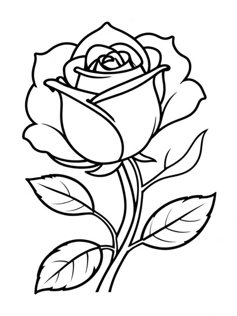 outline of a beautiful flower