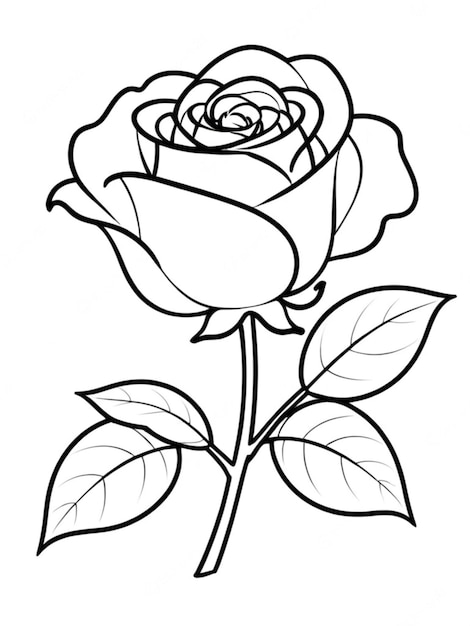 outline of a beautiful flower