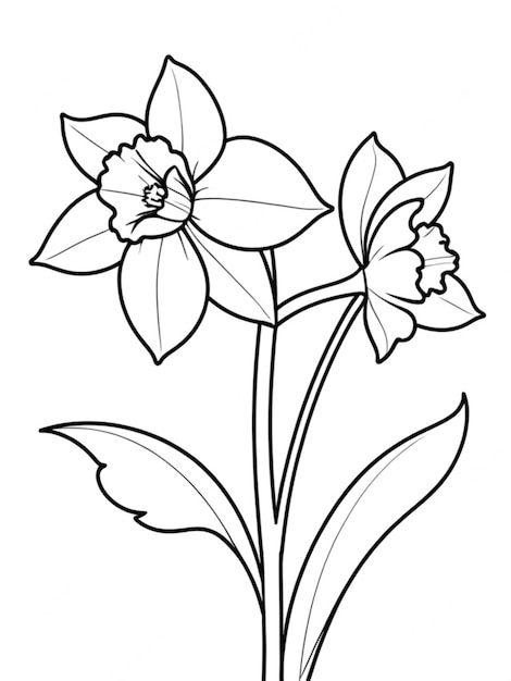 outline of a beautiful flower