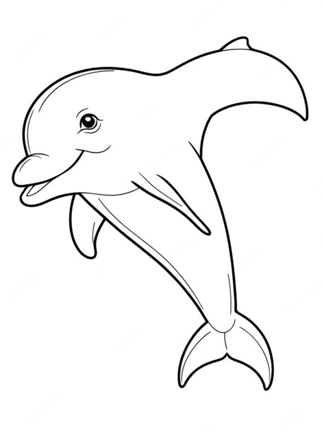 Photo outline of a dolphin