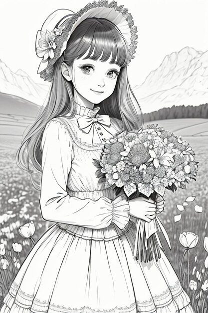 Anime Art Poppy Drawing Anime flower Arranging manga plant Stem png   PNGWing