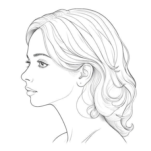 Outline Illustration On White Background