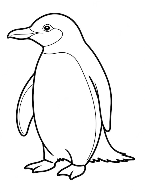 Photo outline of a penguin