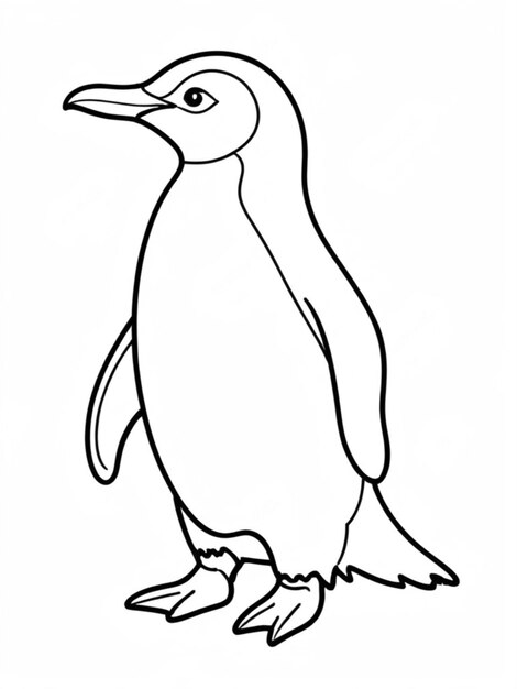 Photo outline of a penguin