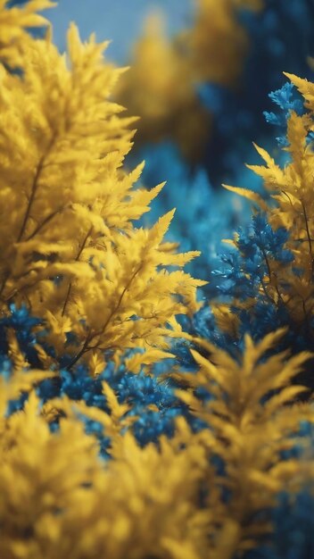 Outoffocus background with blue and yellow tones