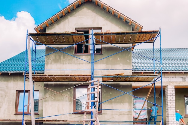 Outside renovation of a modern house