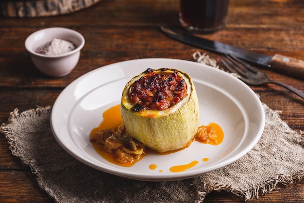 Oven Baked Stuffed Zucchini