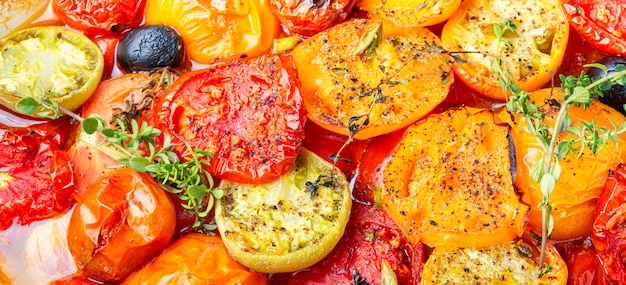 Oven baked tomatoes