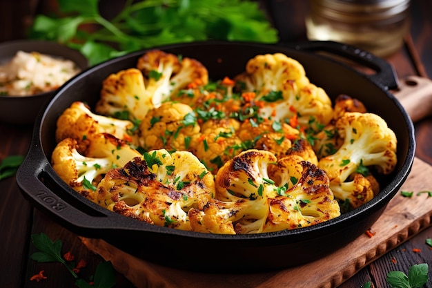 OvenBaked Spicy Cauliflower with Herbs and Garlic