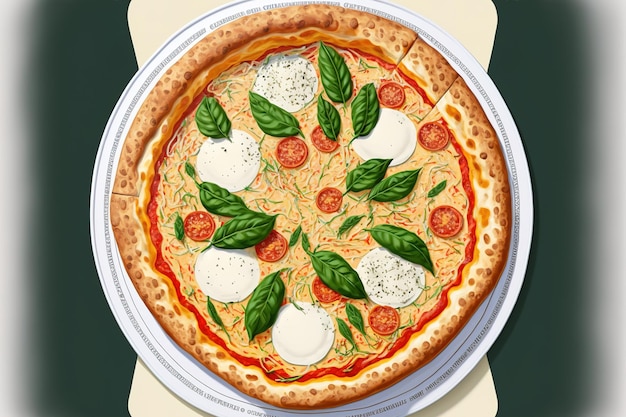 Ovengebakken hete Margherita-pizza