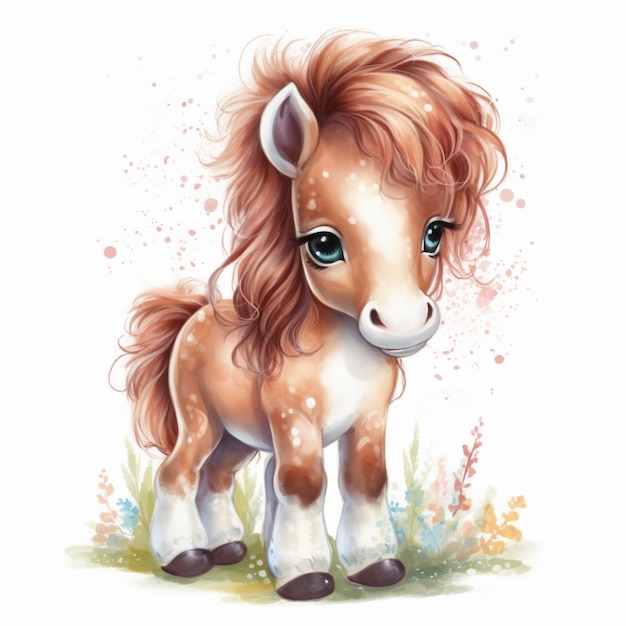 Over Leuke Baby Horse Sublimatie Clipart