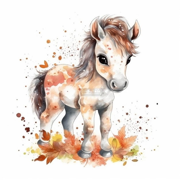 Over Leuke Baby Horse Sublimatie Clipart