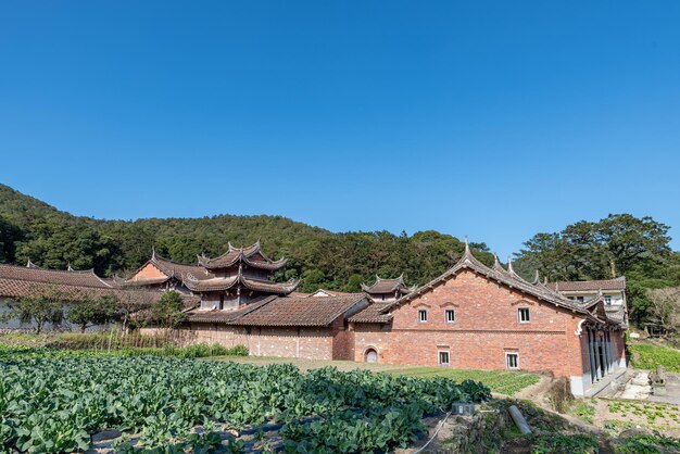 중국 의 전통적 불교 사원 들 의 전체적 인 모습