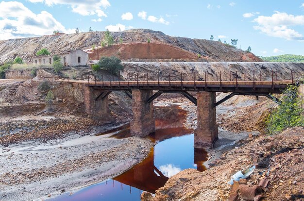 Overblijfselen van de oude mijnen van Riotinto in Huelva, Spanje