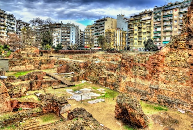 Overblijfselen van het paleis van Galerius in Thessaloniki, Griekenland