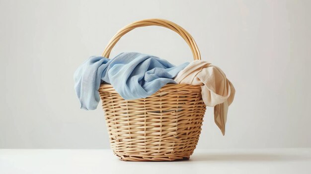 Overflowing laundry basket