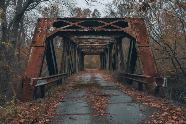 写真 荒れ果てた都市道路橋 アイを生成する