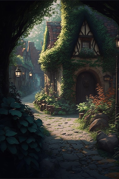 An overgrown village of happiness