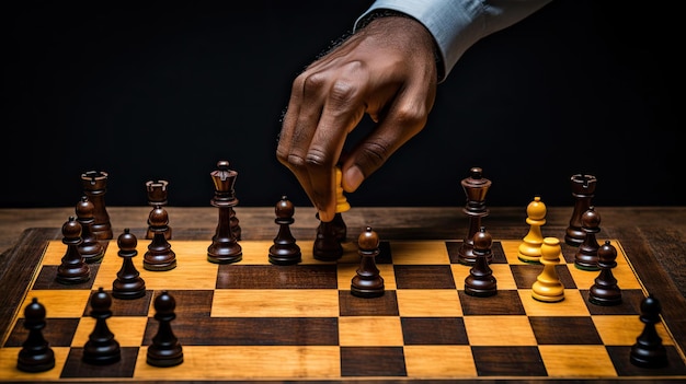 Photo overhead chess study session