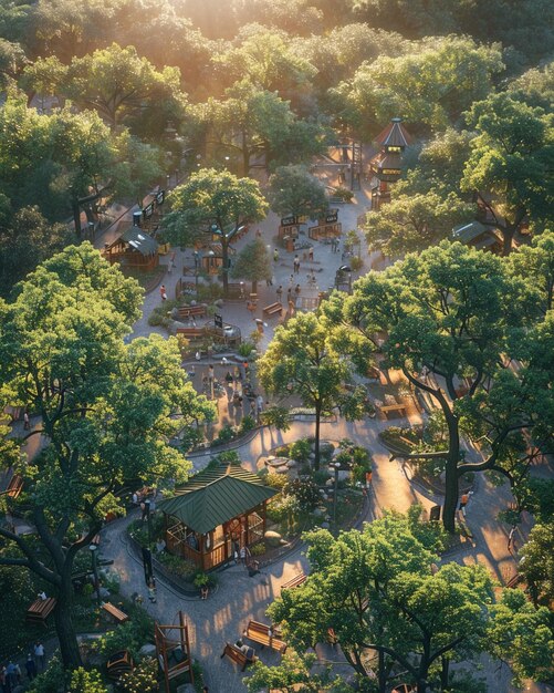 Overhead Shot Of A Memorial Day Community Background