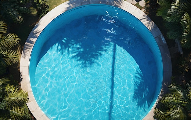 Overhead shot of the swimming pool