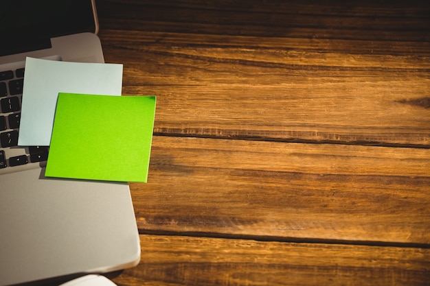 Overhead view of an desk