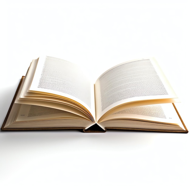 写真 空の空白の白いページを持つ開いた本の俯瞰図カタログ雑誌のノート構成