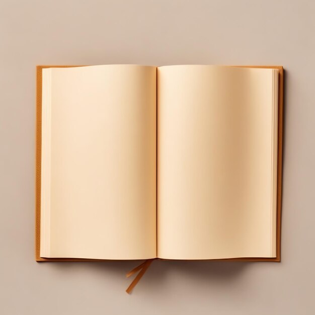 빈  ⁇ 색 페이지를 가진 개방 된 책의 위상 보기 카탈로그 잡지의 노트북 구성