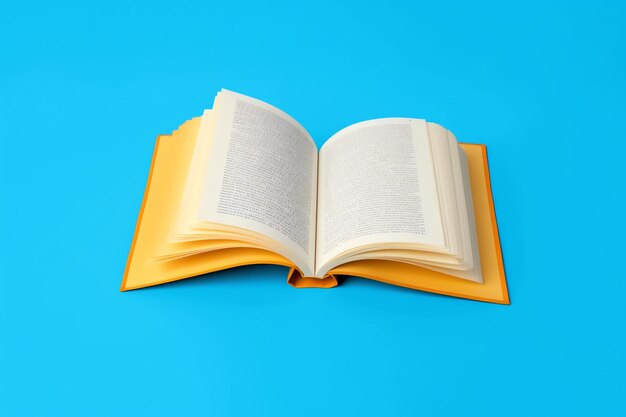 Overhead view of open book with empty blank white pages Notebook composition for catalog magazines