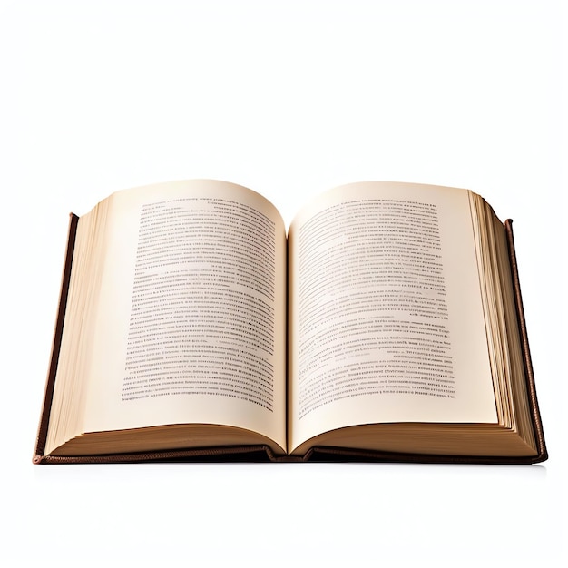 空の空白の白いページを持つ開いた本の俯瞰図カタログ雑誌のノート構成