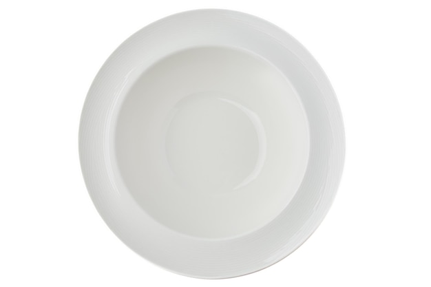 Premium Photo | Overhead view of white ceramic plate