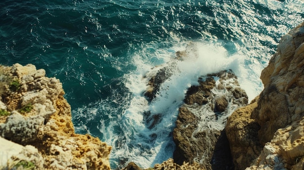 Overlooking the atlantic ocean from a cliff