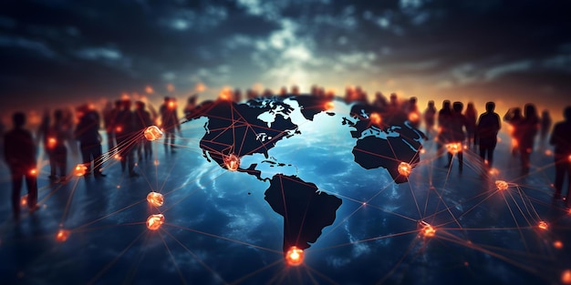an overview of a global business structure emphasizing networking data analysis and hr concept global operations networking strategies data analysis human resources management