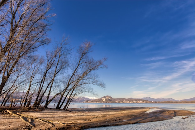 Overview of Lake Maggiore in Italy