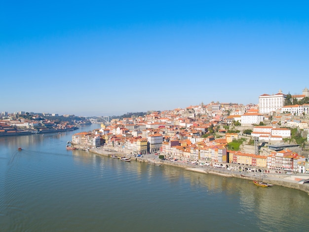 Overview of  old  town, Porto from above, Portugal